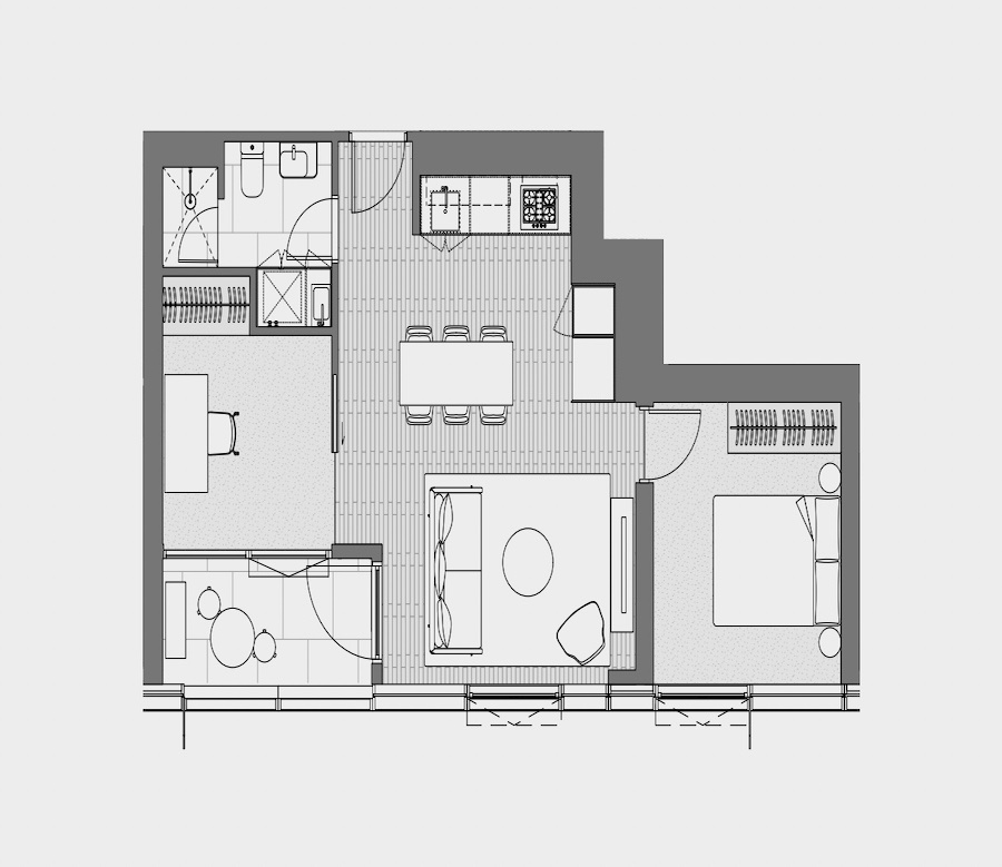 can ho verde 1 phong ngu cong study